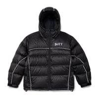 BOTT B LOGO HOODED DOWN JACKET BLACK