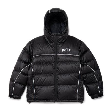 BOTT B LOGO HOODED DOWN JACKET BLACK