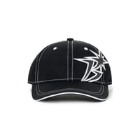 BOTT B LOGO CONTRAST STITCH 6-PANEL CAP BLACK