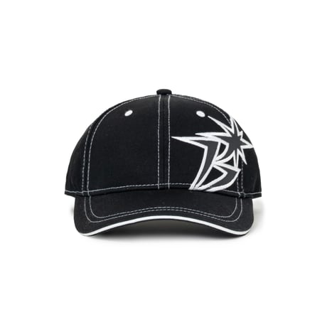 BOTT B LOGO CONTRAST STITCH 6-PANEL CAP BLACK