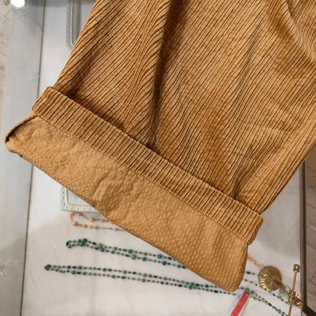 【UNIVERSAL TISSU】親子コーデュロイ ラップサロペットパンツ　キャメル