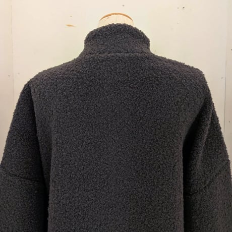 【UNIVERSAL TISSU】ボア オーバーサイズブルゾン　チャコール