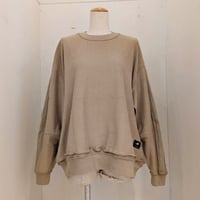 【REHERSALL】パイルラインスリーブスウェット　SAND