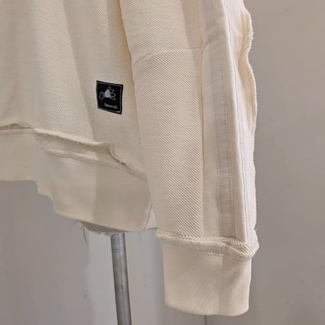【REHERSALL】パイルラインスリーブスウェット　CREAM