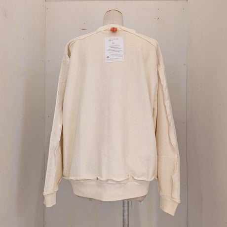 【REHERSALL】パイルラインスリーブスウェット　CREAM