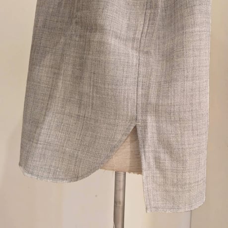 【UNIVERSAL TISSU】ウールジョーゼット ショートカーデ　TOPグレー