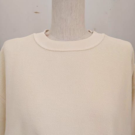 【REHERSALL】パイルラインスリーブスウェット　CREAM