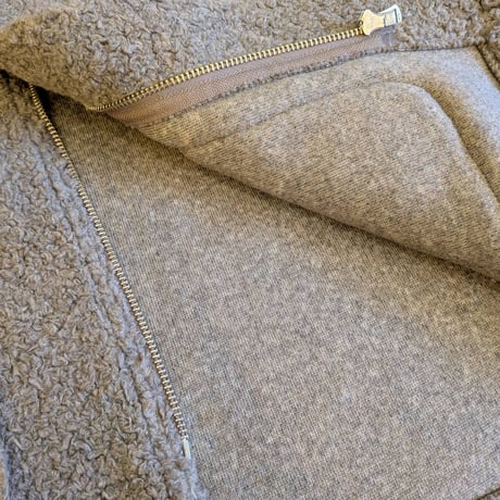 【UNIVERSAL TISSU】ボア オーバーサイズブルゾン　モカ