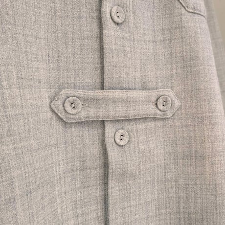 【UNIVERSAL TISSU】ウールジョーゼット ショートカーデ　TOPグレー