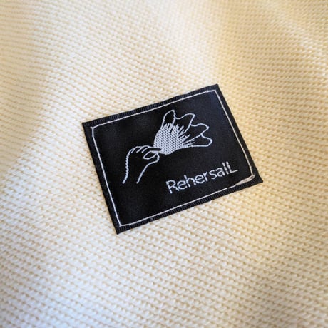 【REHERSALL】パイルラインスリーブスウェット　CREAM