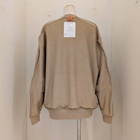 【REHERSALL】パイルラインスリーブスウェット　SAND