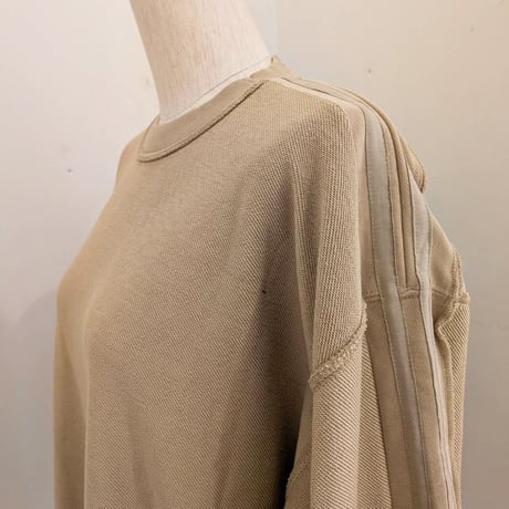 【REHERSALL】パイルラインスリーブスウェット　SAND