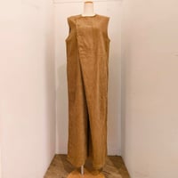 【UNIVERSAL TISSU】親子コーデュロイ ラップサロペットパンツ　キャメル