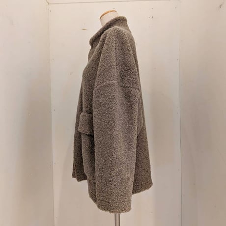 【UNIVERSAL TISSU】ボア オーバーサイズブルゾン　モカ