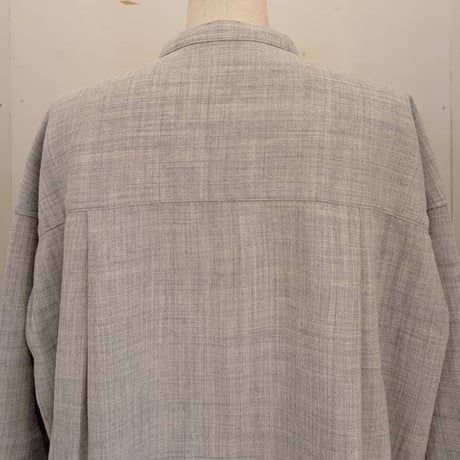 【UNIVERSAL TISSU】ウールジョーゼット ショートカーデ　TOPグレー