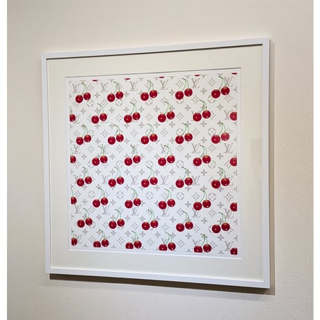 【在庫有・要問合作品】村上 隆「LV Cherry White Leather」シルクスクリーン