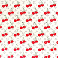 【在庫有・要問合作品】村上 隆「LV Cherry White Leather」シルクスクリーン