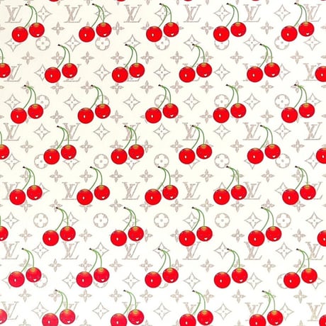 【在庫有・要問合作品】村上 隆「LV Cherry White Leather」シルクスクリーン
