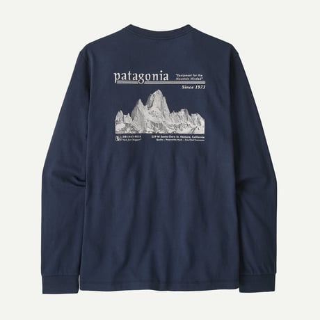 メンズ・ロングスリーブ・ミッドウェイト・ハット・トリッパー・スカイライン・Tシャツ /  Patagonia パタゴニア