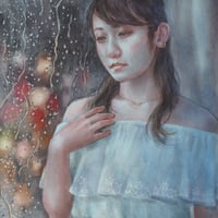 徳田明子　「2 00 AM」　F4号　33.3×24.2cm