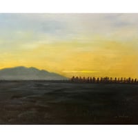 苛原 治  「夕暮れ」  F3号　Irahara Osamu   22.0×27.3cm