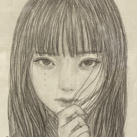 むらまつちひろ　「妖怪」　8.8×7.8cm