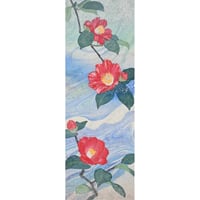伊藤寛人  「椿」　Wサムホール   Ito Hiroto   (45.4×15.8cm)