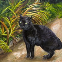 森 水翔　「黒猫の色さんぽ」　F4号 　Mori Mizuha　 33.3×24.2cm