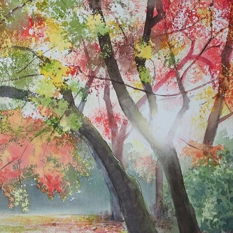 徳田明子　「紅く・・・」　F4号