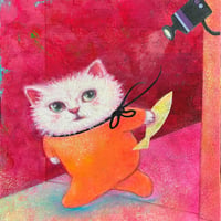 萬ひとみ  「防犯カメラ 」   F3号　(27.3×22.0cm)　Yorozu Hitomi