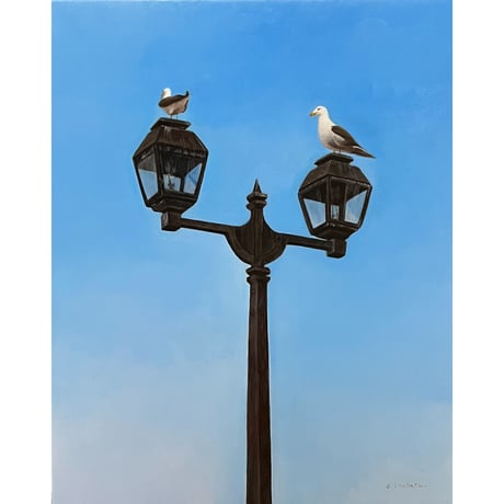 苛原 治  「海の風を」  F3号　Irahara Osamu   27.3×22.0cm