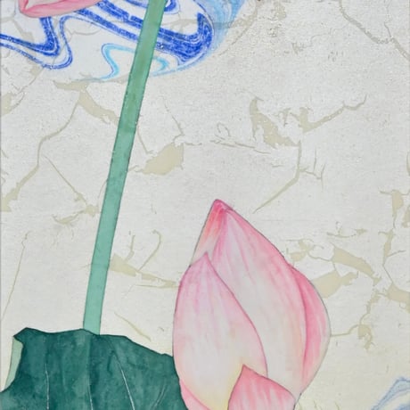 伊藤寛人  「蓮」　Wサムホール   Ito Hiroto   (45.4×15.8cm)