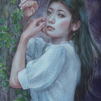 徳田明子　「木 霊（こだま）」　F4号　Tokuda  Akiko　33.3×24.2cm