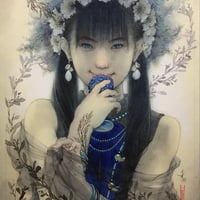 松平一民   「はやあきつひめ」 　40.5×25.5cm     Matsudaira Kazutami