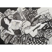 瀧内秀一　「アンニュイな午後」　F4号　Takiuchi Shuichi 　33.3×24.2cm