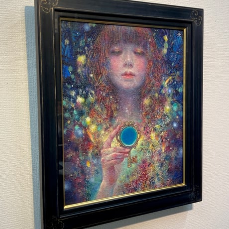 市川光鶴　「key」　F8号　Ichikawa  Mitsuru  (45.5×38.0cm)