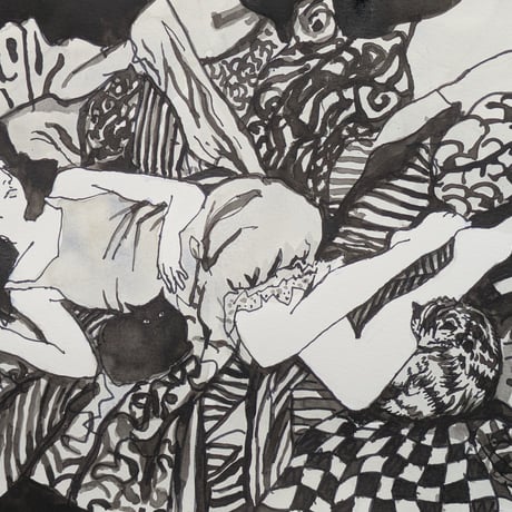 瀧内秀一　「アンニュイな午後」　F4号　Takiuchi Shuichi 　33.3×24.2cm