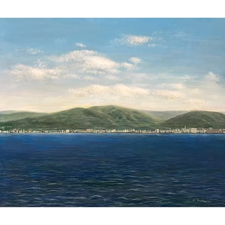 苛原 治  「潮 風」  F8号　Irahara Osamu   38.0×45.5cm