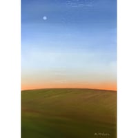 苛原 治  「静かな日に」  サムホール　Irahara Osamu   22.7×15.8cm