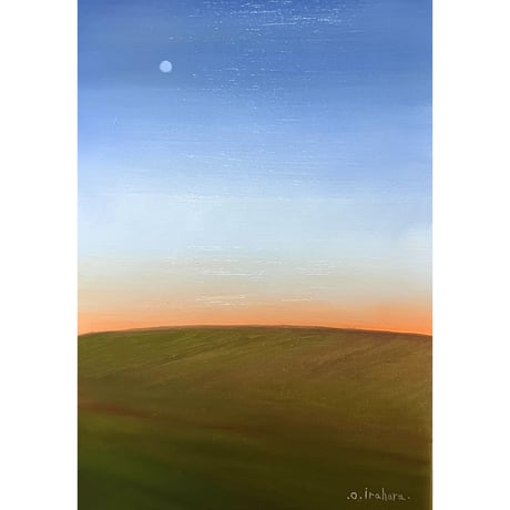 苛原 治  「静かな日に」  サムホール　Irahara Osamu   22.7×15.8cm