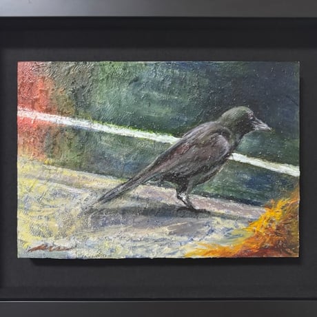 森 水翔　「Rain road」　サムホール 　Mori Mizuha　 15.8×22.7cm