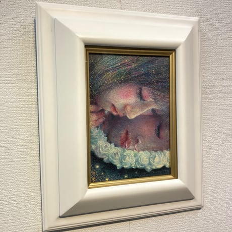 市川光鶴　「ふたり」　サムホール　Ichikawa  Mitsuru  (22.7×15.8cm)