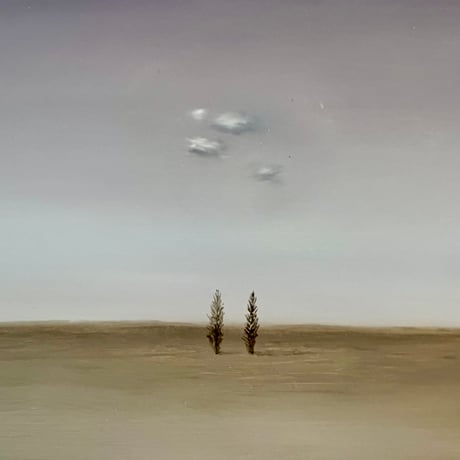 苛原 治  「つめたい大地」  サムホール　Irahara Osamu   15.8×22.7cm