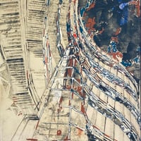 沖 綾乃　「波」　P6号