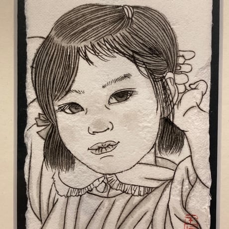 王 培　「少 女」　はがきサイズ