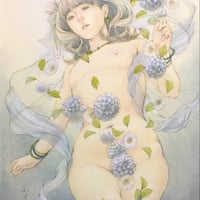 松平一民   「降 臨」 　P6号　41.0×27.3cm     Matsudaira Kazutami