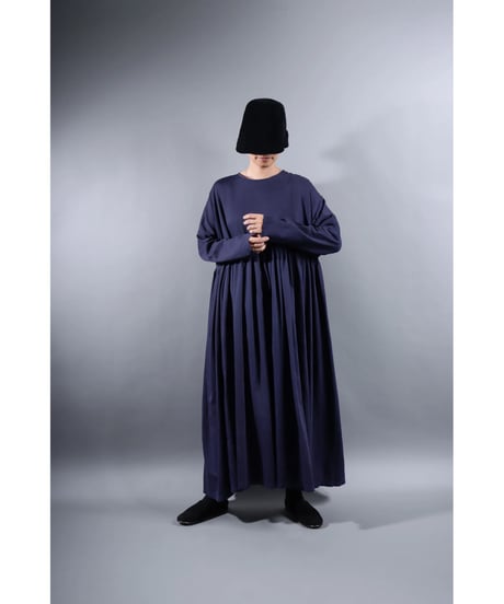 3.Kurteno-dress sp/ Long sleeve / Organic cotton satin / Grape purple