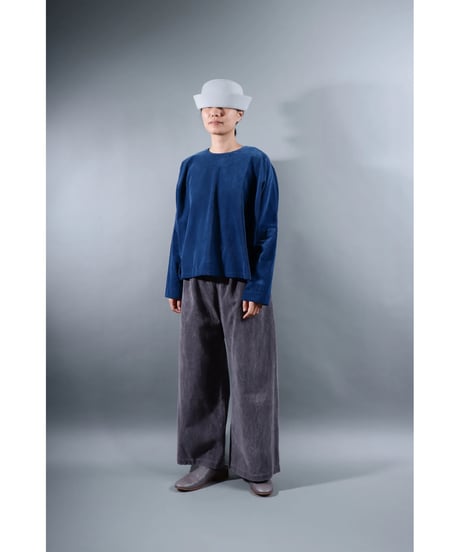 1.kordurojo pullover / Organic cotton corduroy / Indigo blue