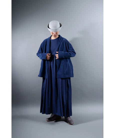 1.Loofah jaket sp / Organic cotton corduroy / size1 / Ryukyu indigo