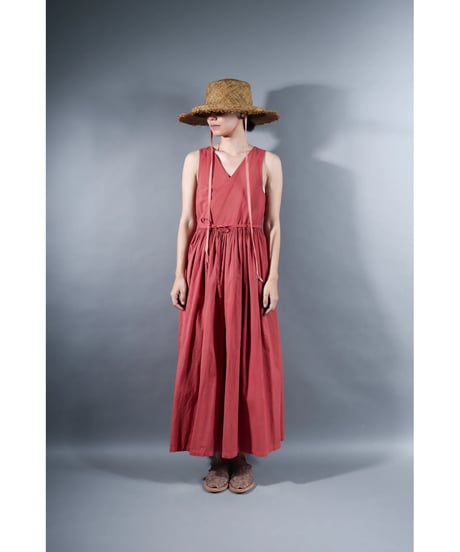 1.Lilith sleeveless dress / Organic cotton / Smoky berry pink